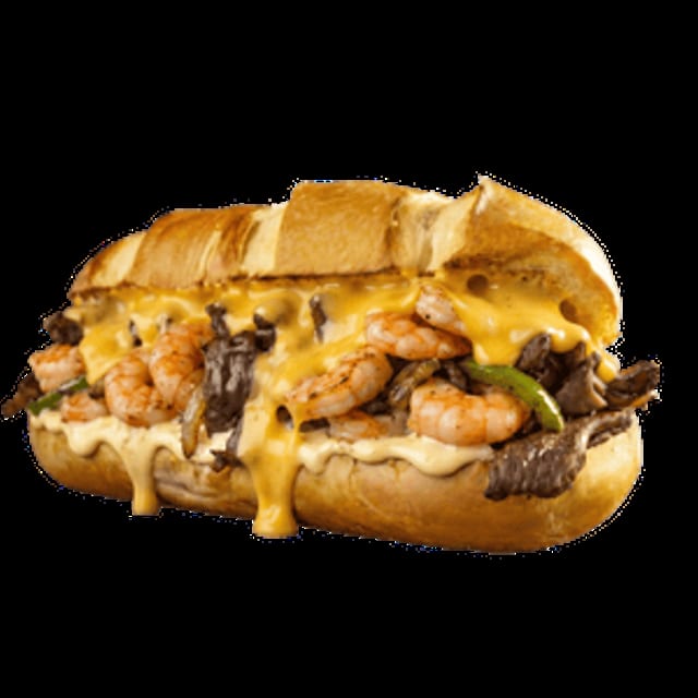 Steak & Shrimp Philly Cheesesteak.